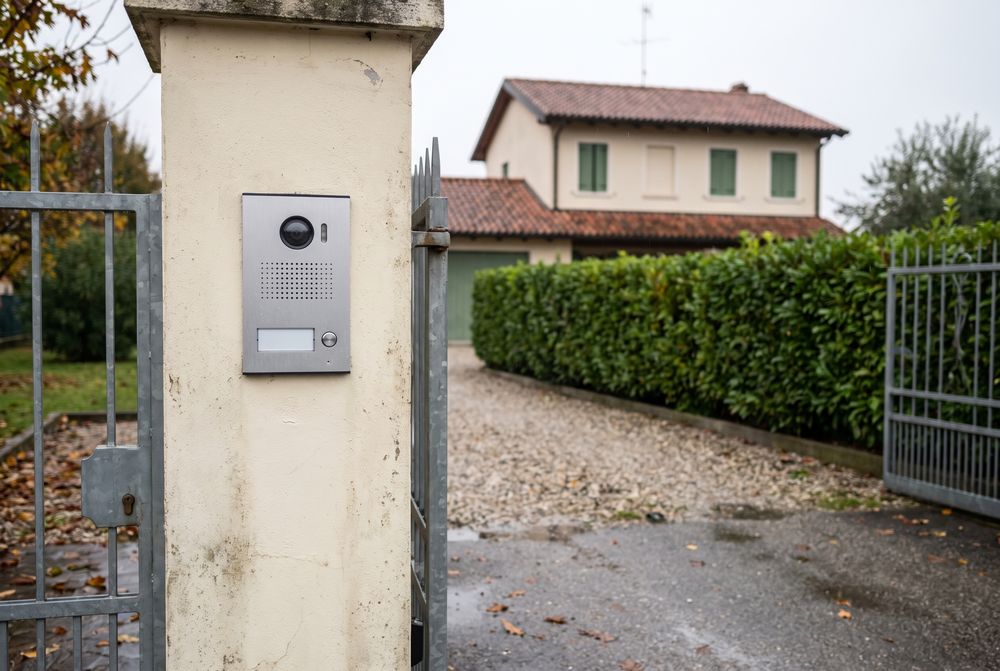 Un videocitofono al cancello di casa